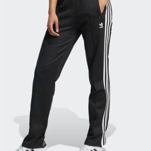Adidas Black Athletic Pants with White Logo (men)